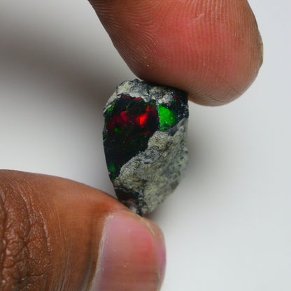 Rare Black Opal 13.70 Carats | Natural Black Ethiopian Opal Rough - Ready for Cutting & Jewelry!