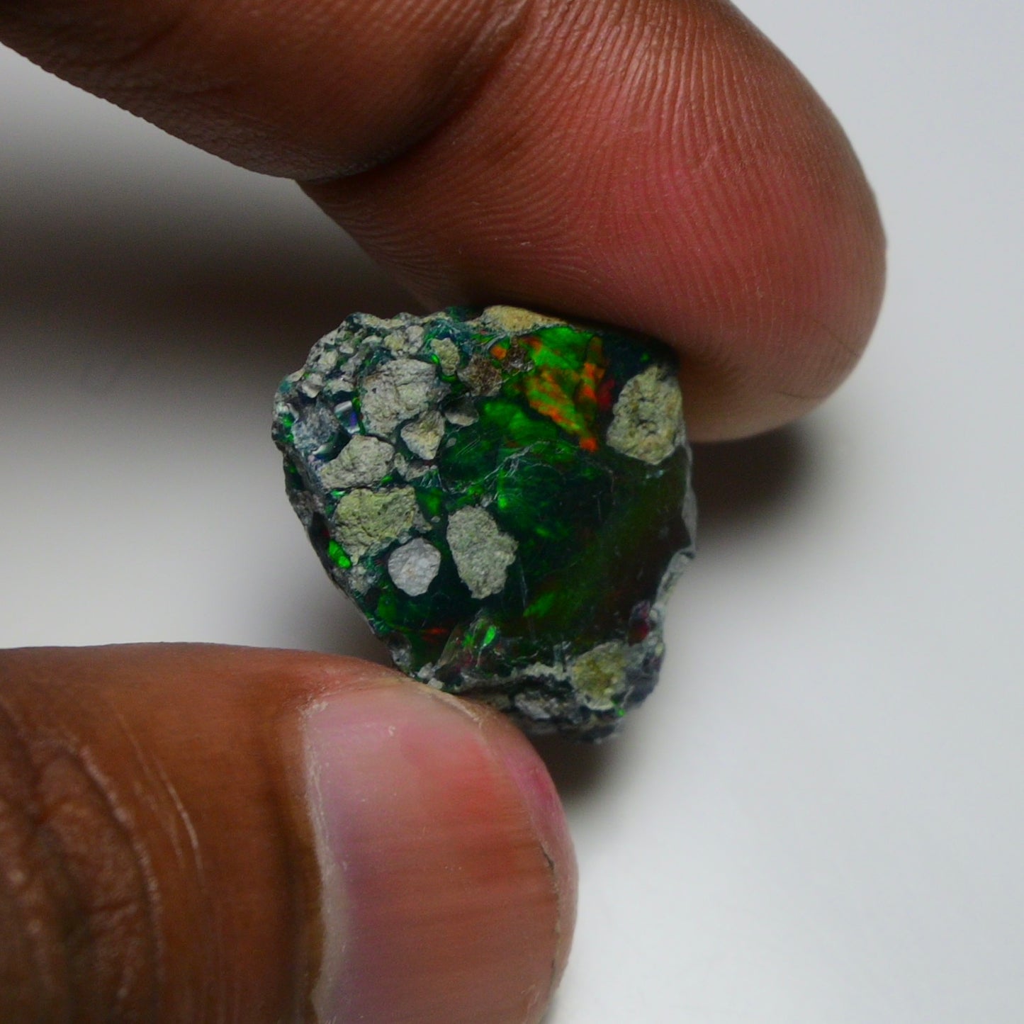 Rare Black Opal 10.70 Carats | Natural Black Ethiopian Opal Rough - Ready for Cutting & Jewelry!
