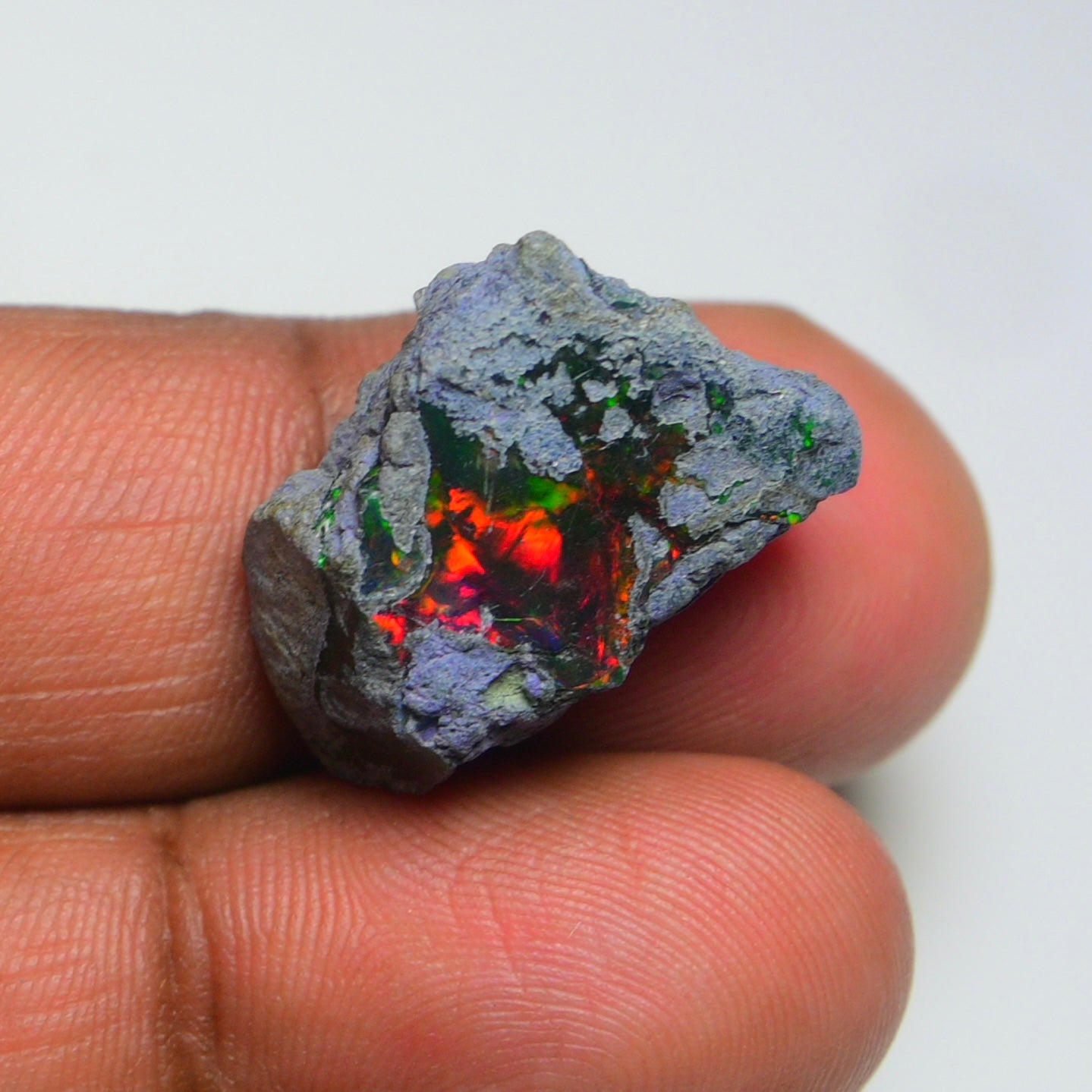 Rare Black Opal 13.00 Carats | Natural Black Ethiopian Opal Rough - Ready for Cutting & Jewelry!