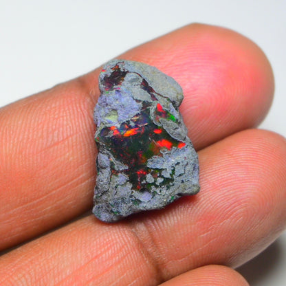 Rare Black Opal 13.00 Carats | Natural Black Ethiopian Opal Rough - Ready for Cutting & Jewelry!