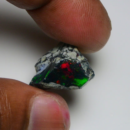 Rare Black Opal 13.70 Carats | Natural Black Ethiopian Opal Rough - Ready for Cutting & Jewelry!