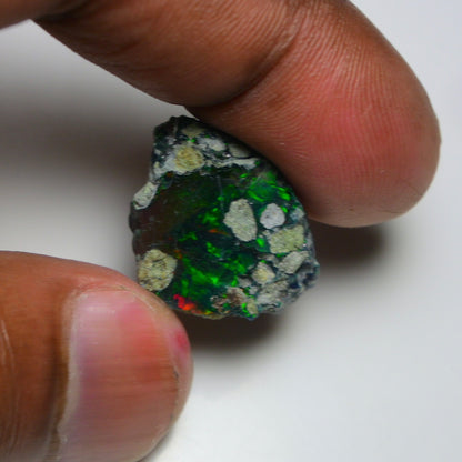 Rare Black Opal 10.70 Carats | Natural Black Ethiopian Opal Rough - Ready for Cutting & Jewelry!