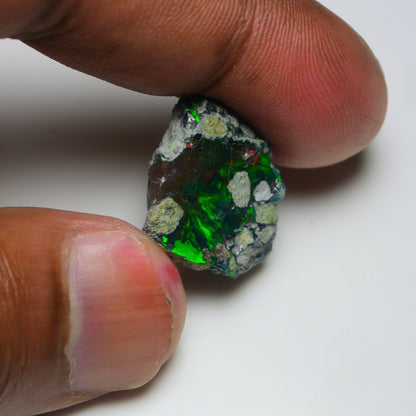 Rare Black Opal 10.70 Carats | Natural Black Ethiopian Opal Rough - Ready for Cutting & Jewelry!