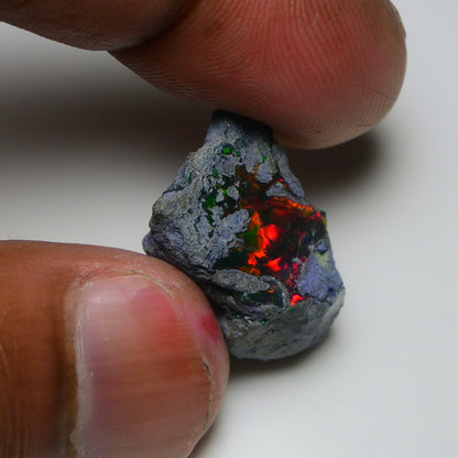 Rare Black Opal 13.00 Carats | Natural Black Ethiopian Opal Rough - Ready for Cutting & Jewelry!