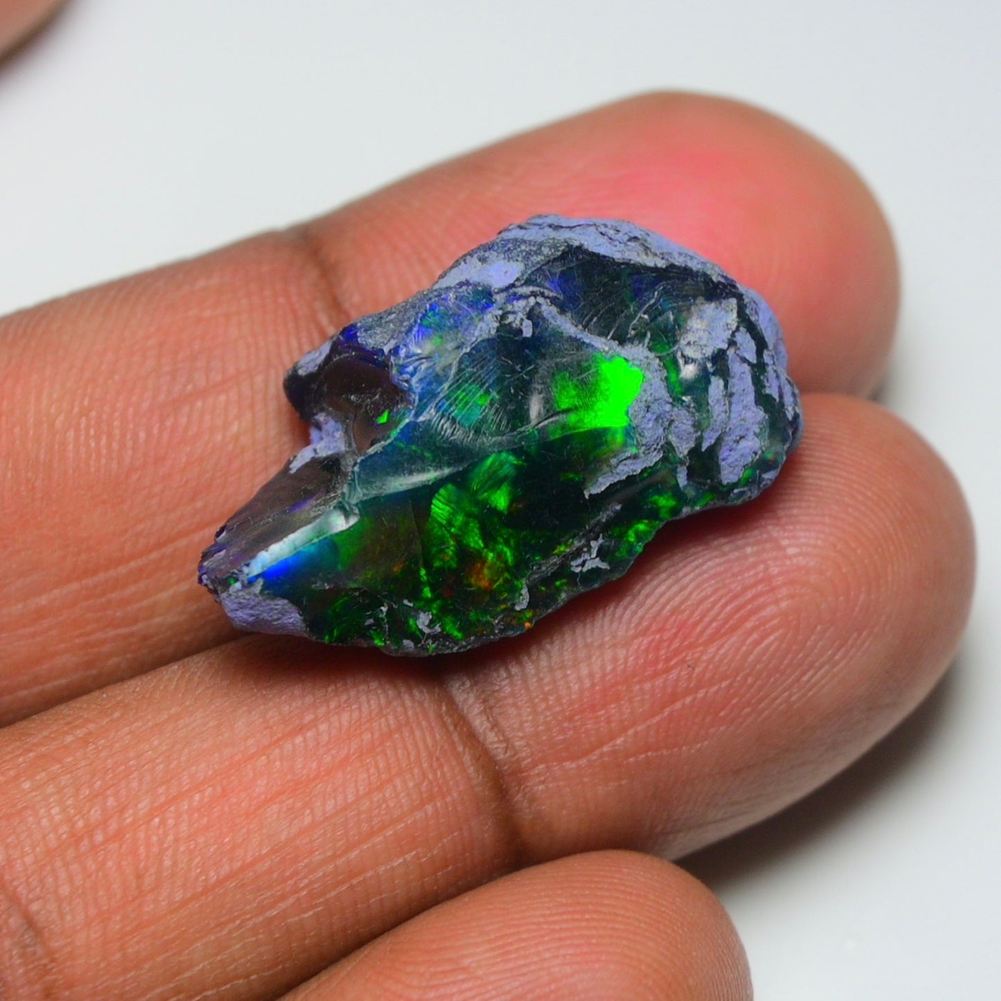 Rare Black Opal 17.90 Carats | Natural Black Ethiopian Opal Rough - Ready for Cutting & Jewelry!