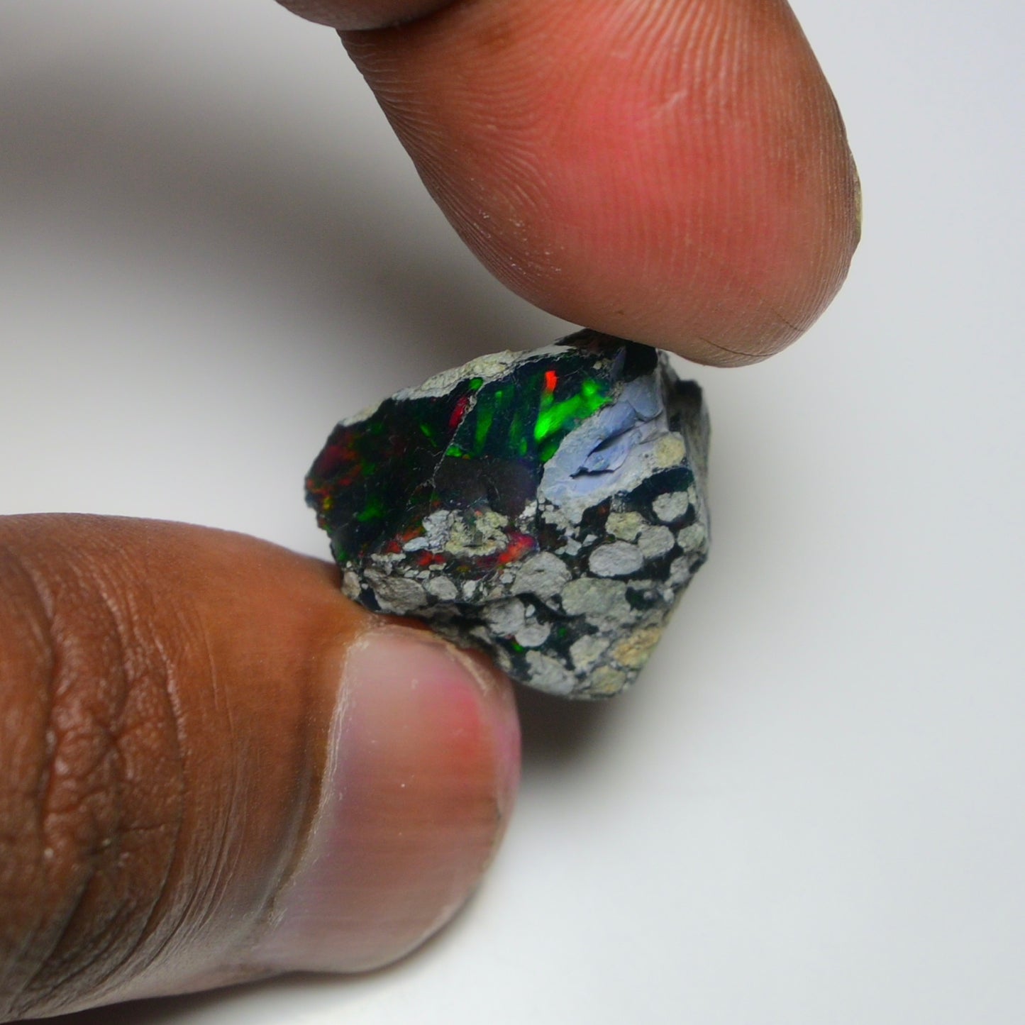 Rare Black Opal 13.70 Carats | Natural Black Ethiopian Opal Rough - Ready for Cutting & Jewelry!