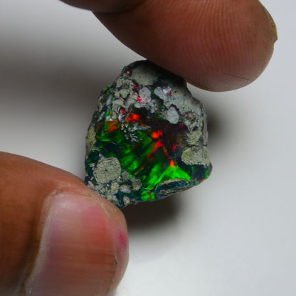 Rare Black Opal 10.70 Carats | Natural Black Ethiopian Opal Rough - Ready for Cutting & Jewelry!