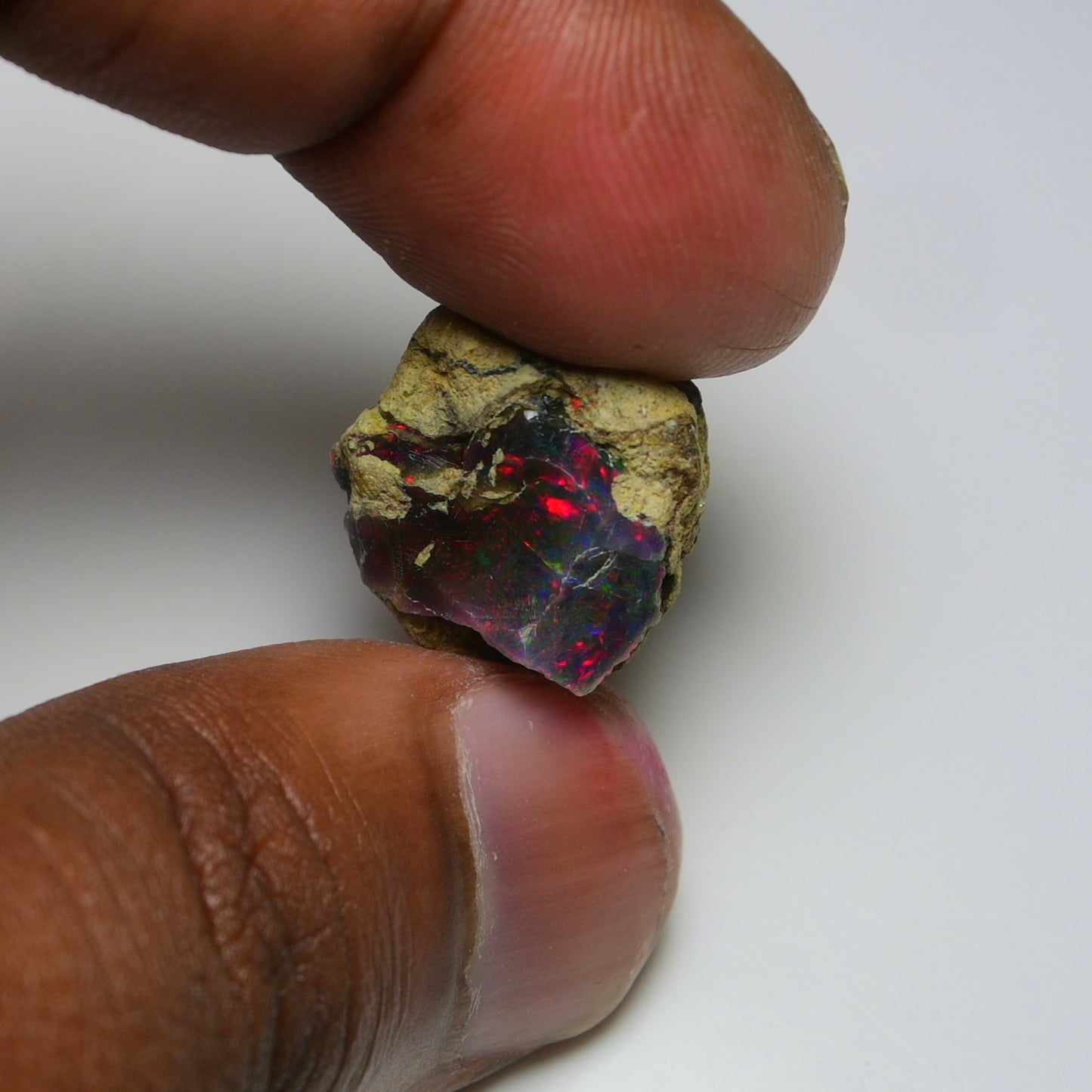 Rare Black Opal 15.85 Carats | Natural Black Ethiopian Opal Rough - Ready for Cutting & Jewelry!