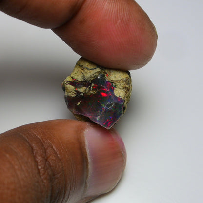 Rare Black Opal 15.85 Carats | Natural Black Ethiopian Opal Rough - Ready for Cutting & Jewelry!
