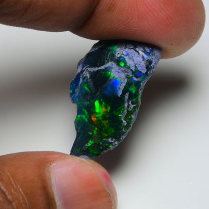 Rare Black Opal 17.90 Carats | Natural Black Ethiopian Opal Rough - Ready for Cutting & Jewelry!