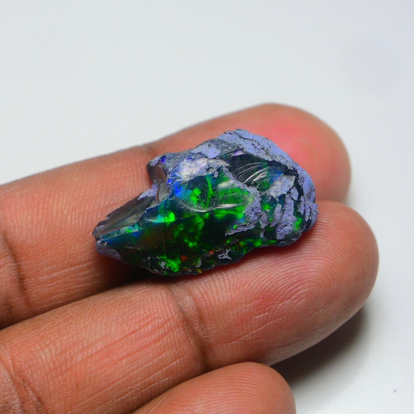 Rare Black Opal 17.90 Carats | Natural Black Ethiopian Opal Rough - Ready for Cutting & Jewelry!