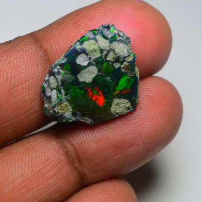 Rare Black Opal 10.70 Carats | Natural Black Ethiopian Opal Rough - Ready for Cutting & Jewelry!
