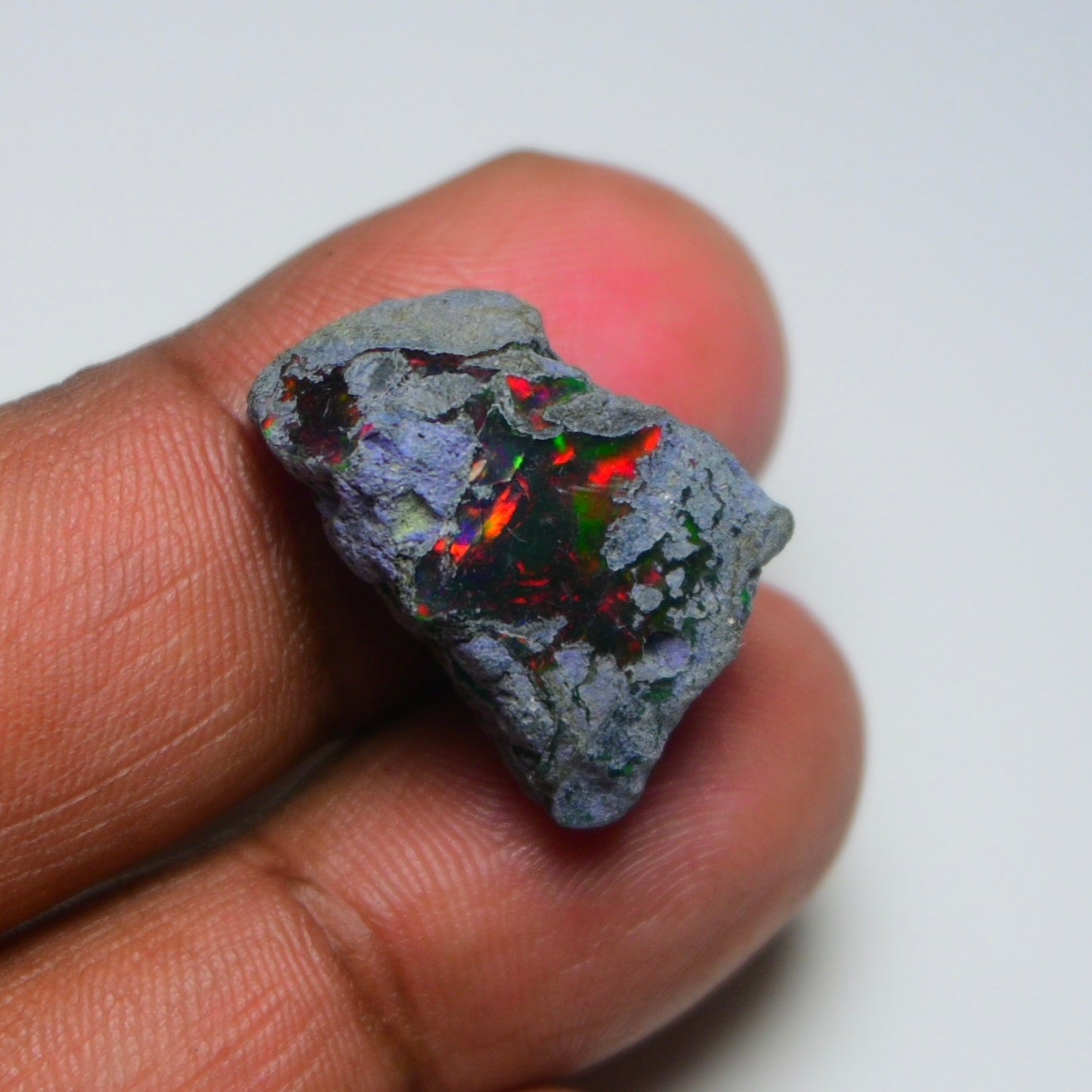 Rare Black Opal 13.00 Carats | Natural Black Ethiopian Opal Rough - Ready for Cutting & Jewelry!