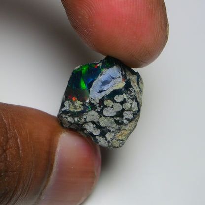 Rare Black Opal 13.70 Carats | Natural Black Ethiopian Opal Rough - Ready for Cutting & Jewelry!