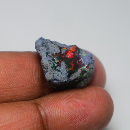 Rare Black Opal 13.00 Carats | Natural Black Ethiopian Opal Rough - Ready for Cutting & Jewelry!