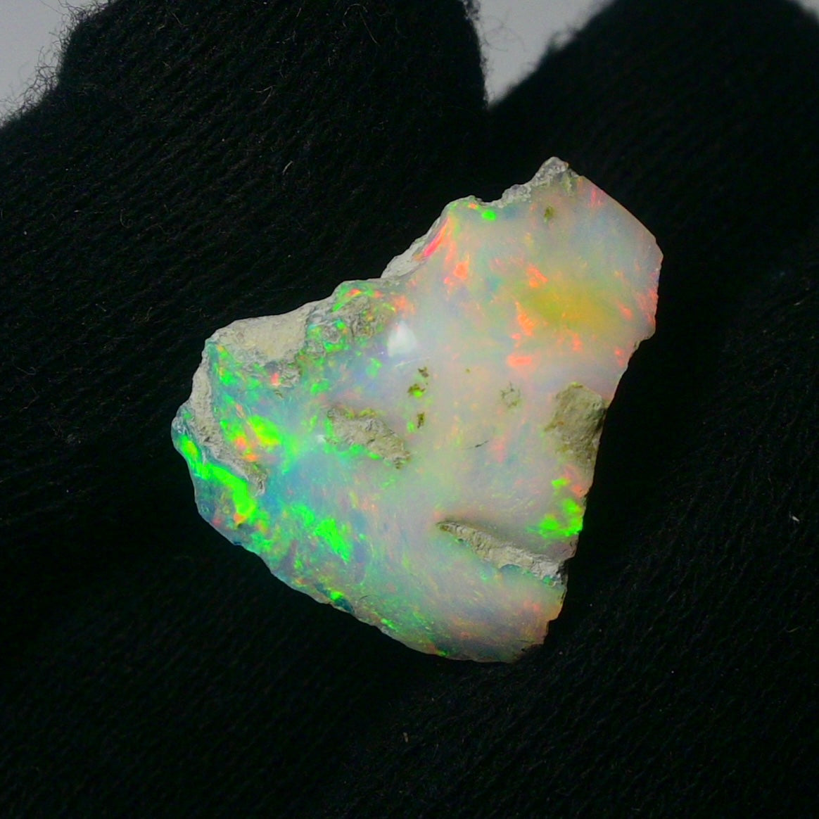 White Opal 15.95 Carats | Natural White Ethiopian Opal Rough - Ready for Cutting & Jewelry!