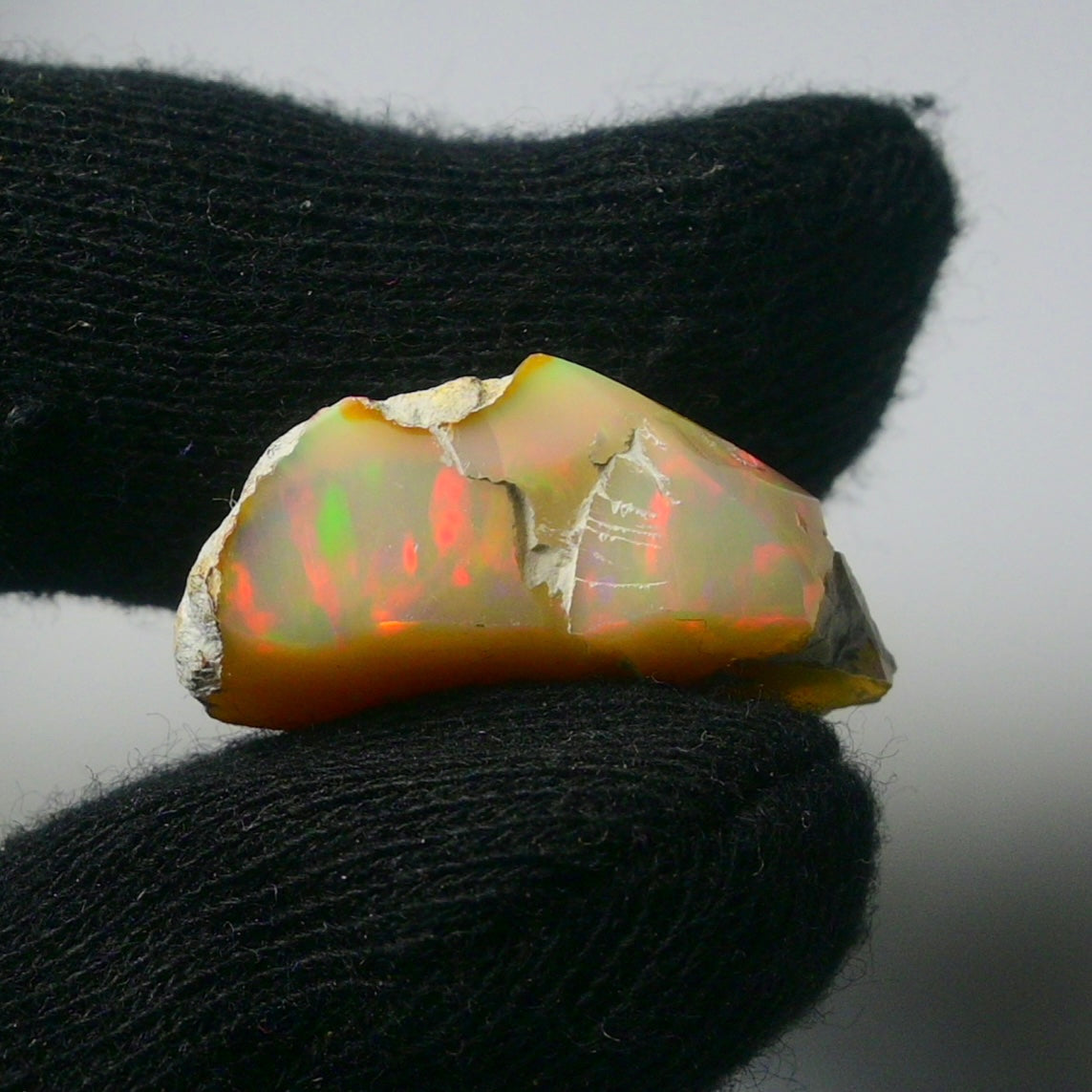 White Opal 15.00 Carats | Natural White Ethiopian Opal Rough - Ready for Cutting & Jewelry!