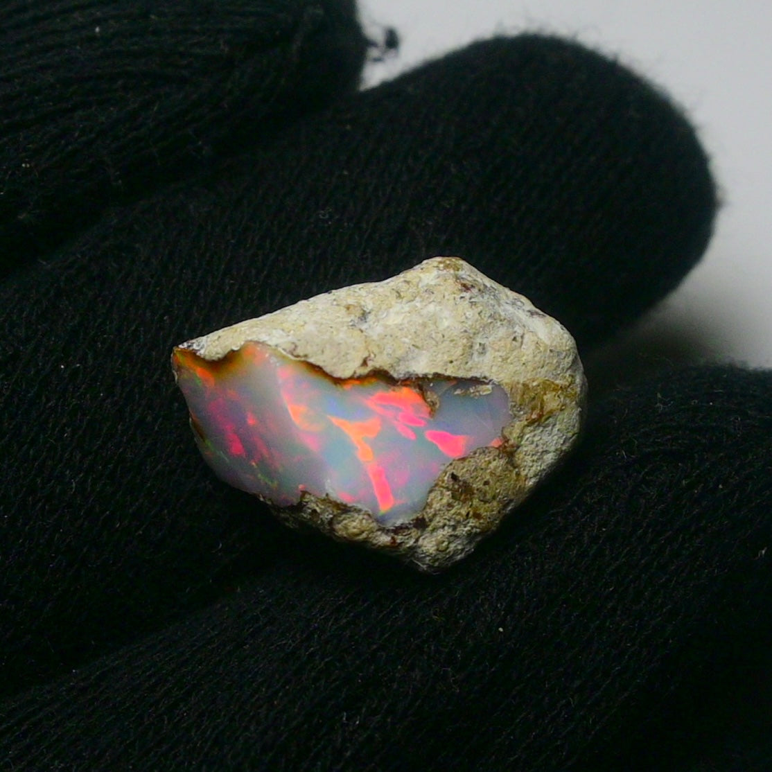 White Opal 12.10 Carats | Natural White Ethiopian Opal Rough - Ready for Cutting & Jewelry!
