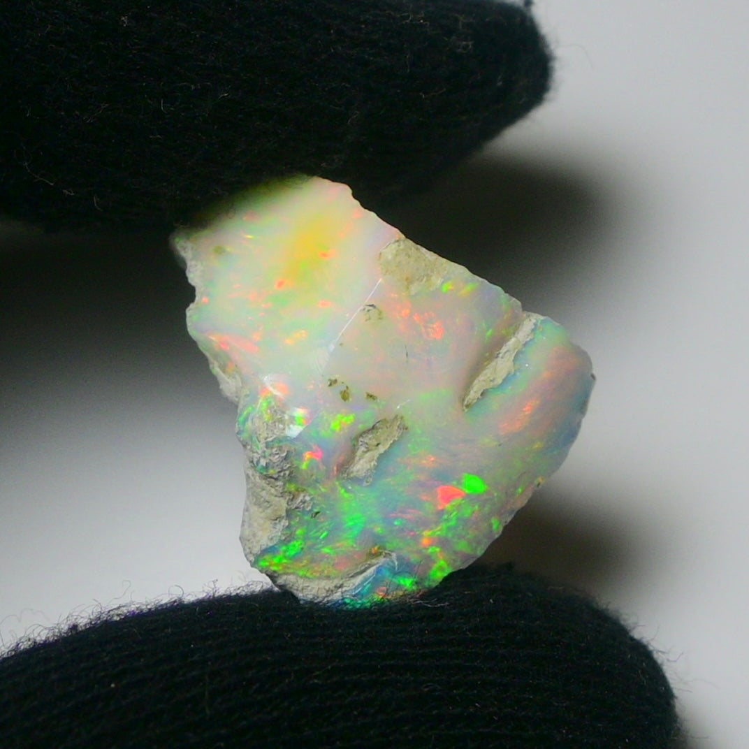 White Opal 15.95 Carats | Natural White Ethiopian Opal Rough - Ready for Cutting & Jewelry!