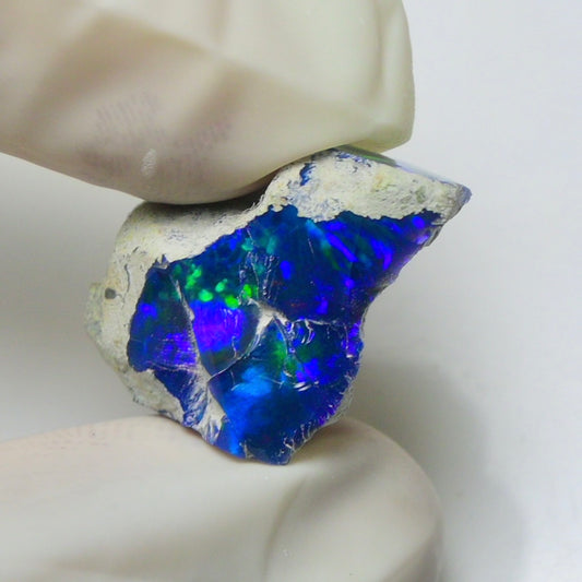 Blue Opal Rough 16.00  Carats | Natural Ethiopian Opal Rough - Ready for Cutting & Jewelry | AAA Grade Opal Raw