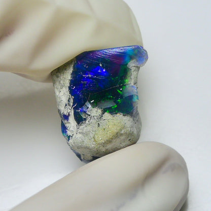 Blue Opal Rough 11.10  Carats | Natural Ethiopian Opal Rough - Ready for Cutting & Jewelry | AAA Grade Opal Raw