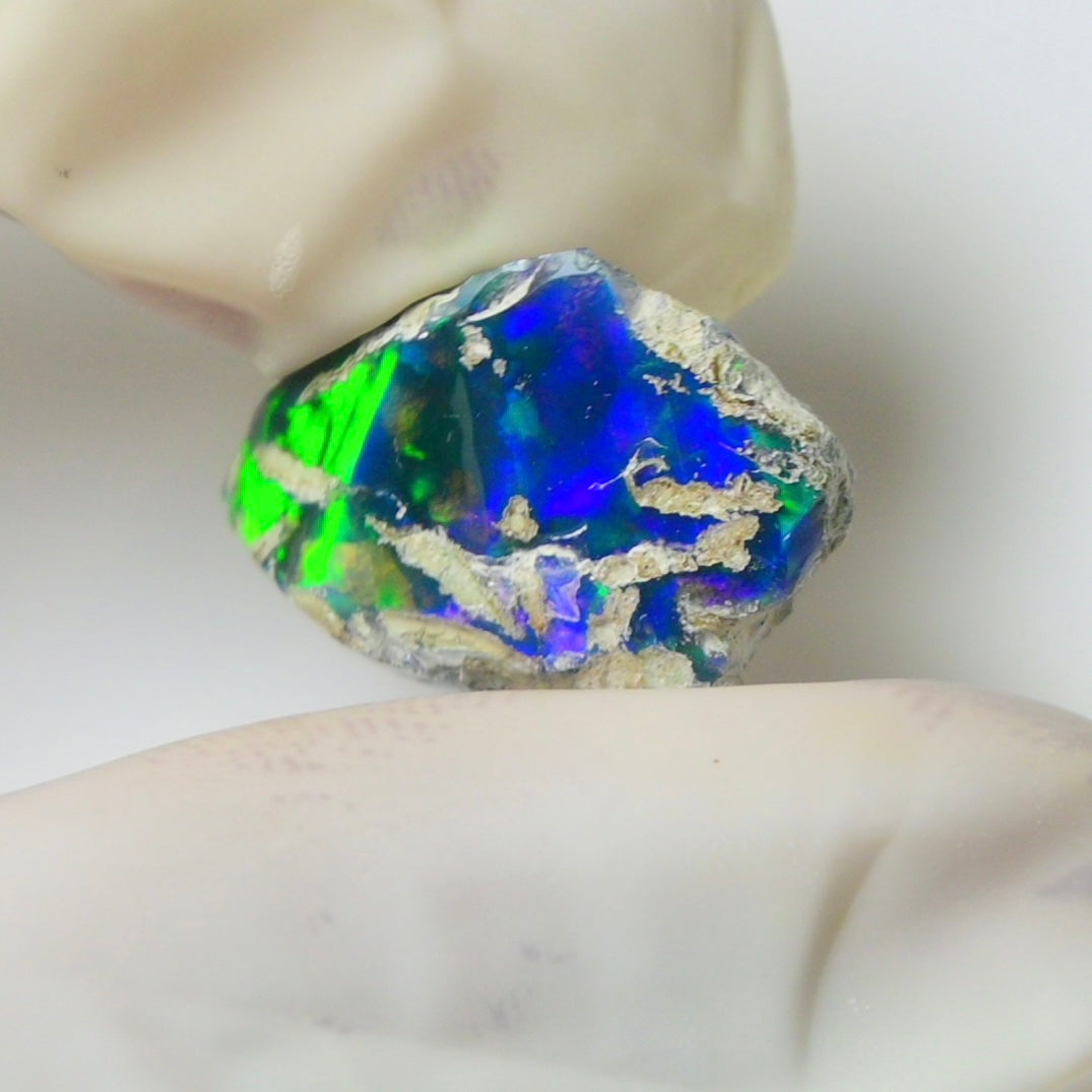 Blue Opal Rough 8.70 Carats | Natural Ethiopian Opal Rough - Ready for Cutting & Jewelry | AAA Grade Opal Raw
