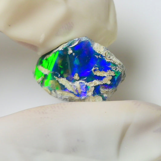 Blue Opal Rough 8.70 Carats | Natural Ethiopian Opal Rough - Ready for Cutting & Jewelry | AAA Grade Opal Raw