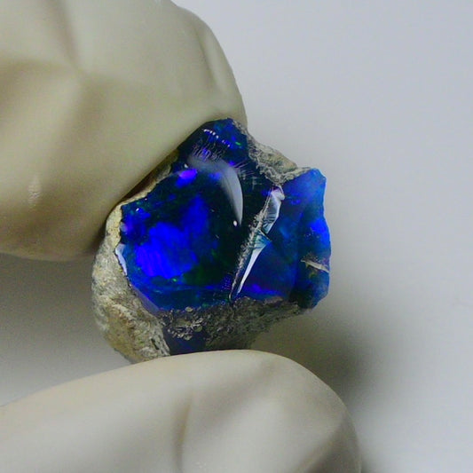 Blue Opal Rough 5.90 Carats | Natural Ethiopian Opal Rough - Ready for Cutting & Jewelry | AAA Grade Opal Raw