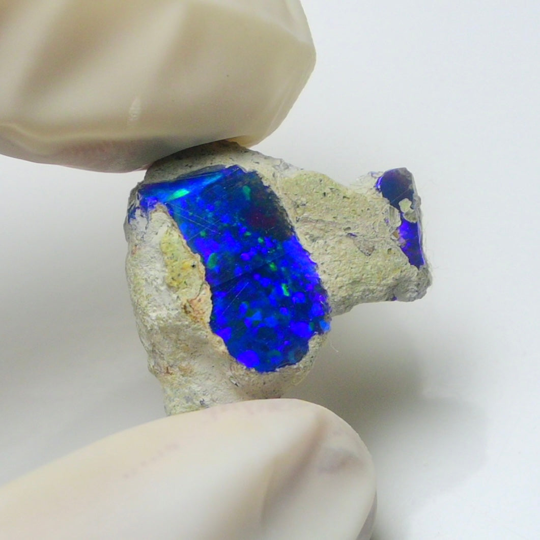 Blue Opal Rough 10.00  Carats | Natural Ethiopian Opal Rough - Ready for Cutting & Jewelry | AAA Grade Opal Raw