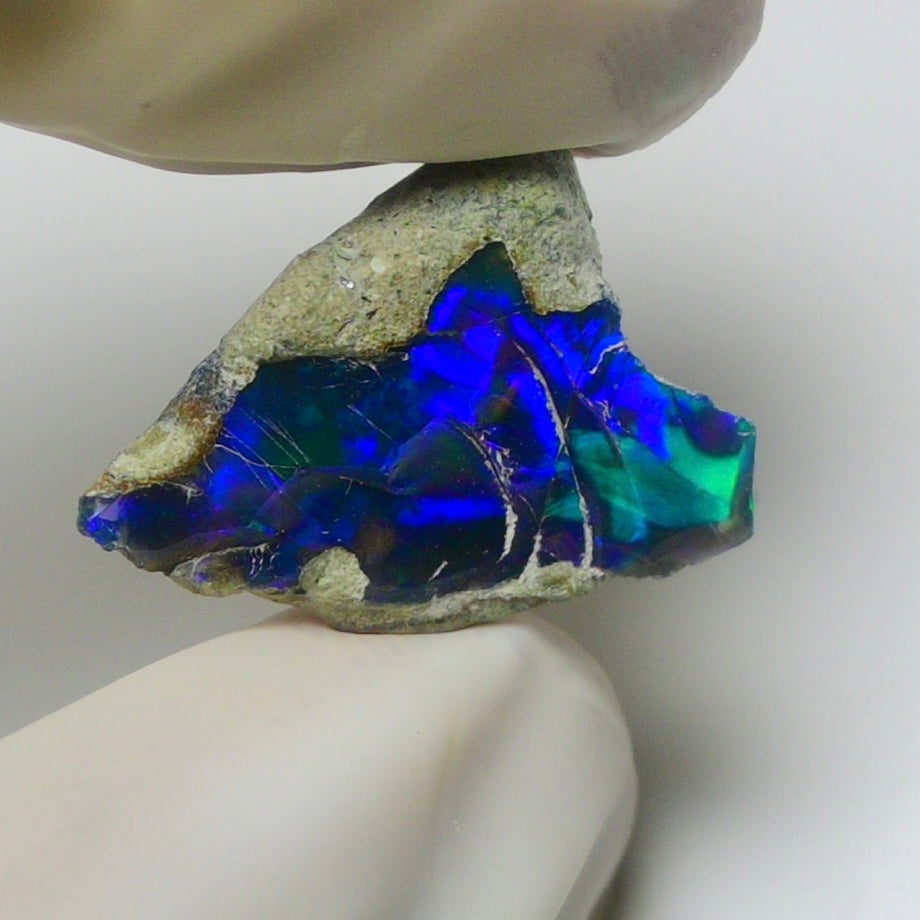 Blue Opal Rough 7.55 Carats | Natural Ethiopian Opal Rough - Ready for Cutting & Jewelry | AAA Grade Opal Raw