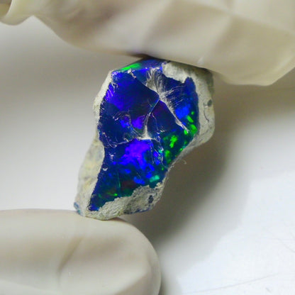 Blue Opal Rough 16.00  Carats | Natural Ethiopian Opal Rough - Ready for Cutting & Jewelry | AAA Grade Opal Raw