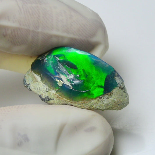 Blue Opal Rough 6.10  Carats | Natural Ethiopian Opal Rough - Ready for Cutting & Jewelry | AAA Grade Opal Raw