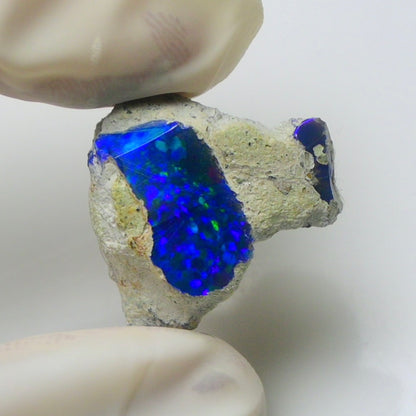 Blue Opal Rough 10.00  Carats | Natural Ethiopian Opal Rough - Ready for Cutting & Jewelry | AAA Grade Opal Raw