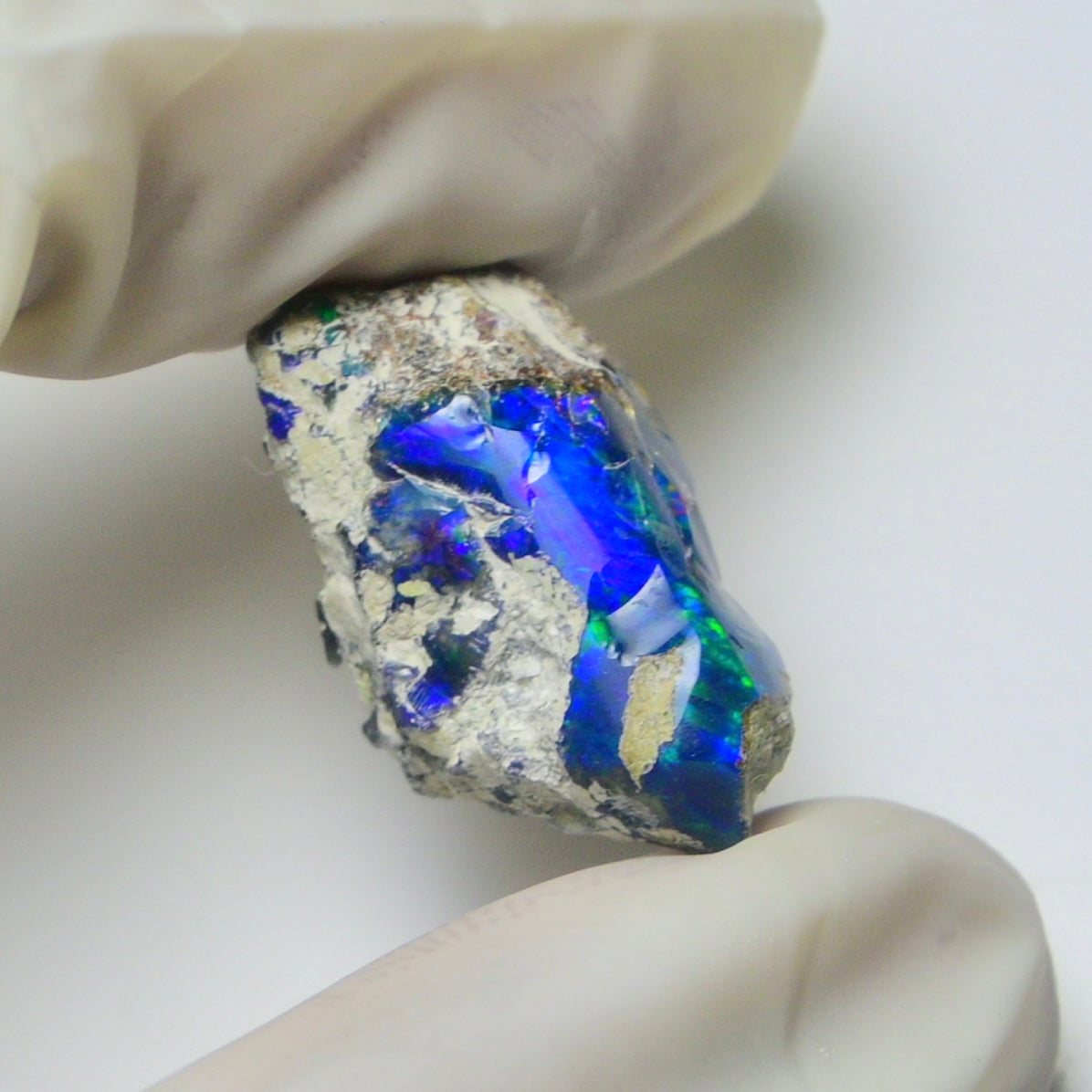 Blue Opal Rough 10.00  Carats | Natural Ethiopian Opal Rough - Ready for Cutting & Jewelry | AAA Grade Opal Raw