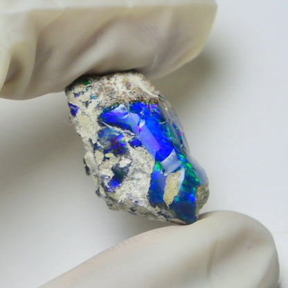 Blue Opal Rough 10.00  Carats | Natural Ethiopian Opal Rough - Ready for Cutting & Jewelry | AAA Grade Opal Raw