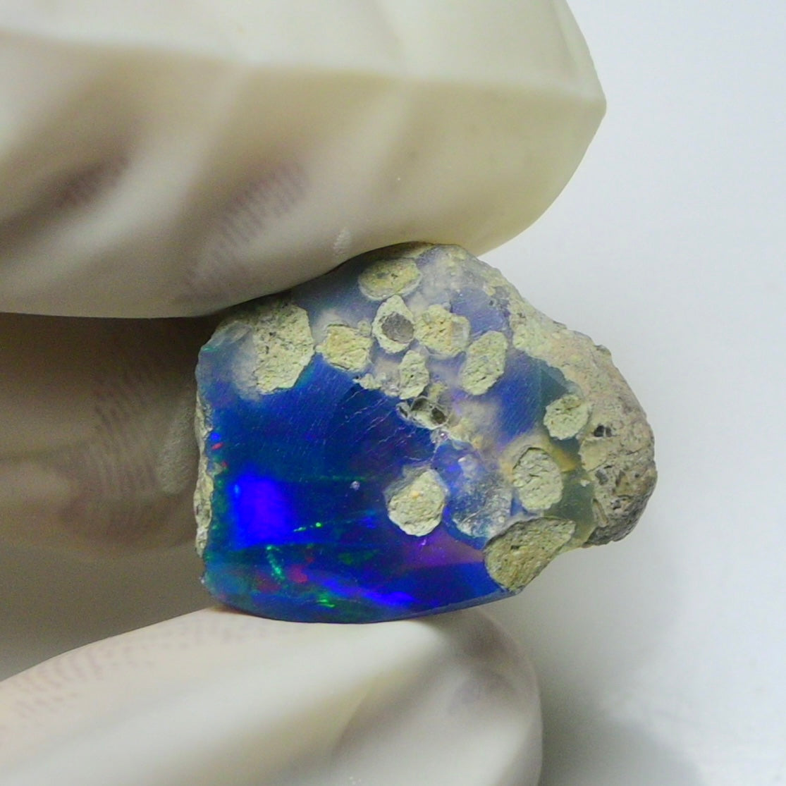 Blue Opal Rough 8.90  Carats | Natural Ethiopian Opal Rough - Ready for Cutting & Jewelry | AAA Grade Opal Raw