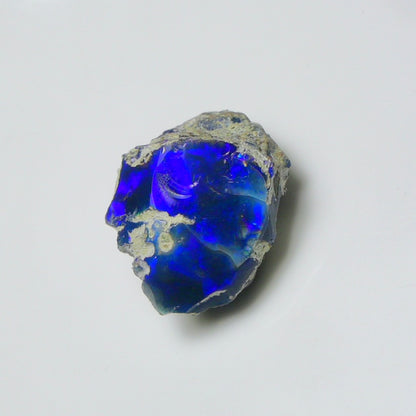 Blue Opal Rough 15.35  Carats | Natural Ethiopian Opal Rough - Ready for Cutting & Jewelry | AAA Grade Opal Raw