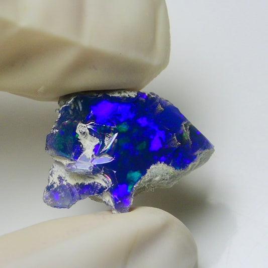 Blue Opal Rough 5.25 Carats | Natural Ethiopian Opal Rough - Ready for Cutting & Jewelry | AAA Grade Opal Raw