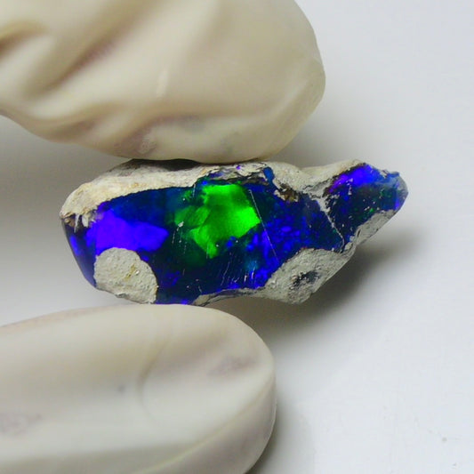 Blue Opal Rough 8.60 Carats | Natural Ethiopian Opal Rough - Ready for Cutting & Jewelry | AAA Grade Opal Raw
