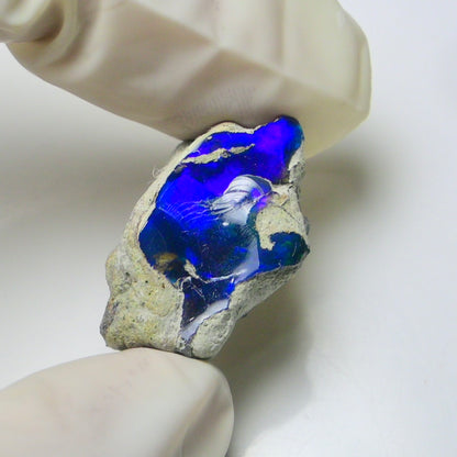 Blue Opal Rough 17.35  Carats | Natural Ethiopian Opal Rough - Ready for Cutting & Jewelry | AAA Grade Opal Raw