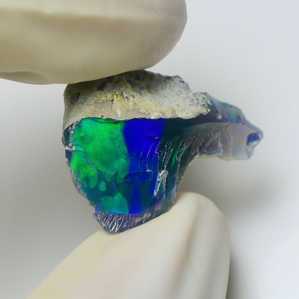 Blue Opal Rough 6.85 Carats | Natural Ethiopian Opal Rough - Ready for Cutting & Jewelry | AAA Grade Opal Raw