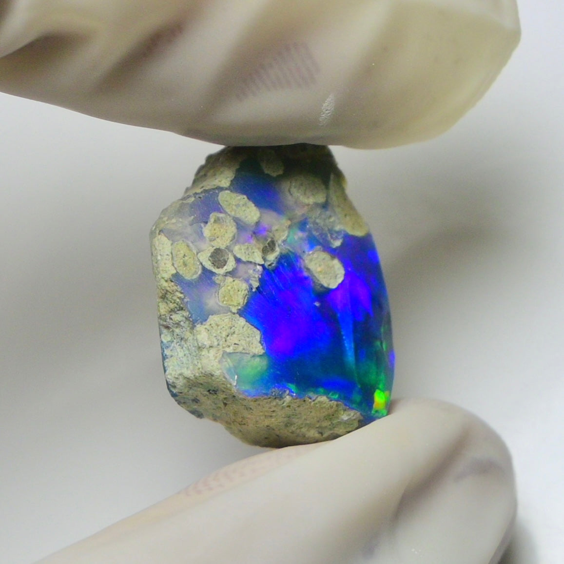 Blue Opal Rough 8.90  Carats | Natural Ethiopian Opal Rough - Ready for Cutting & Jewelry | AAA Grade Opal Raw
