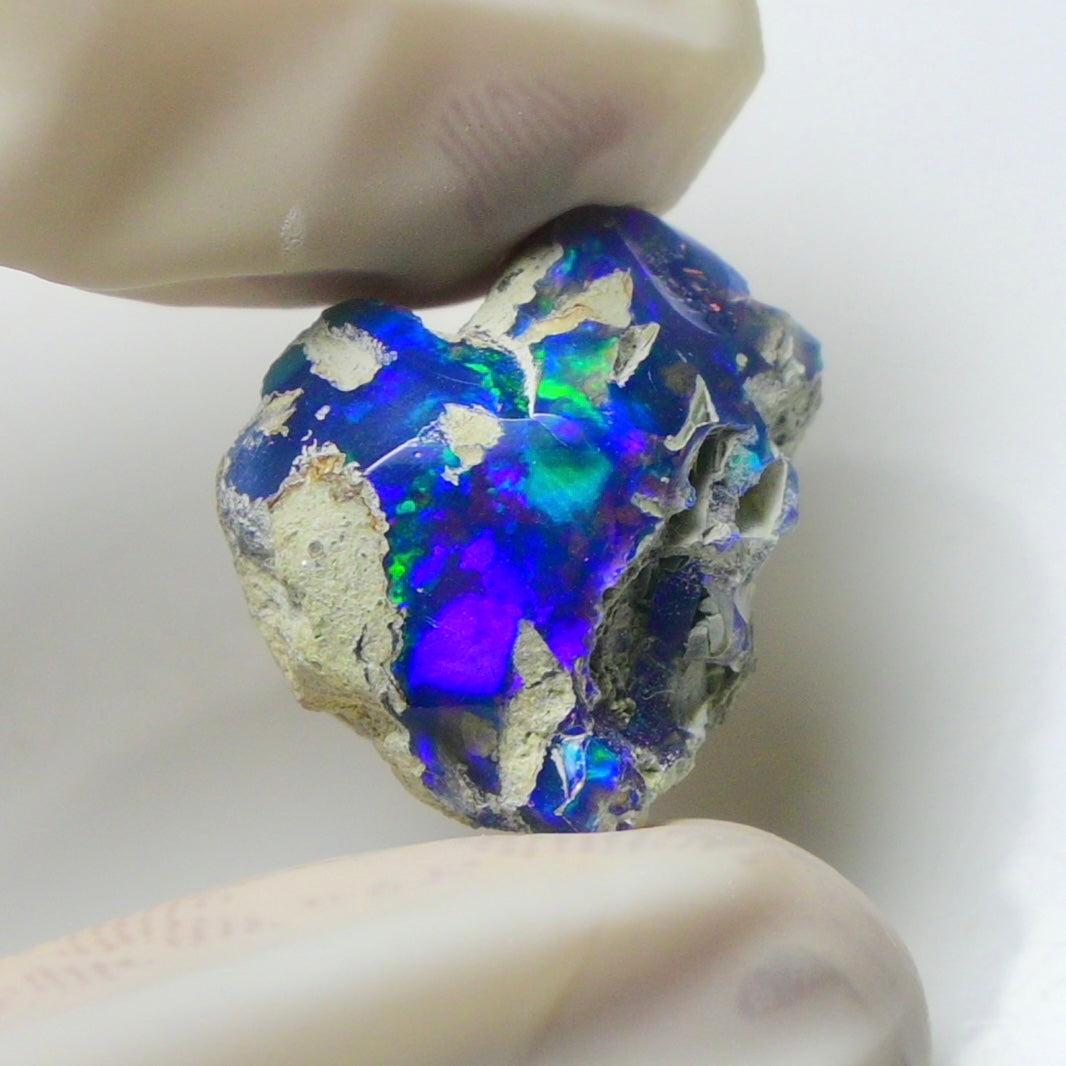 Blue Opal Rough 9.70  Carats | Natural Ethiopian Opal Rough - Ready for Cutting & Jewelry | AAA Grade Opal Raw