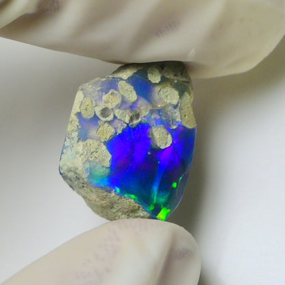 Blue Opal Rough 8.90  Carats | Natural Ethiopian Opal Rough - Ready for Cutting & Jewelry | AAA Grade Opal Raw
