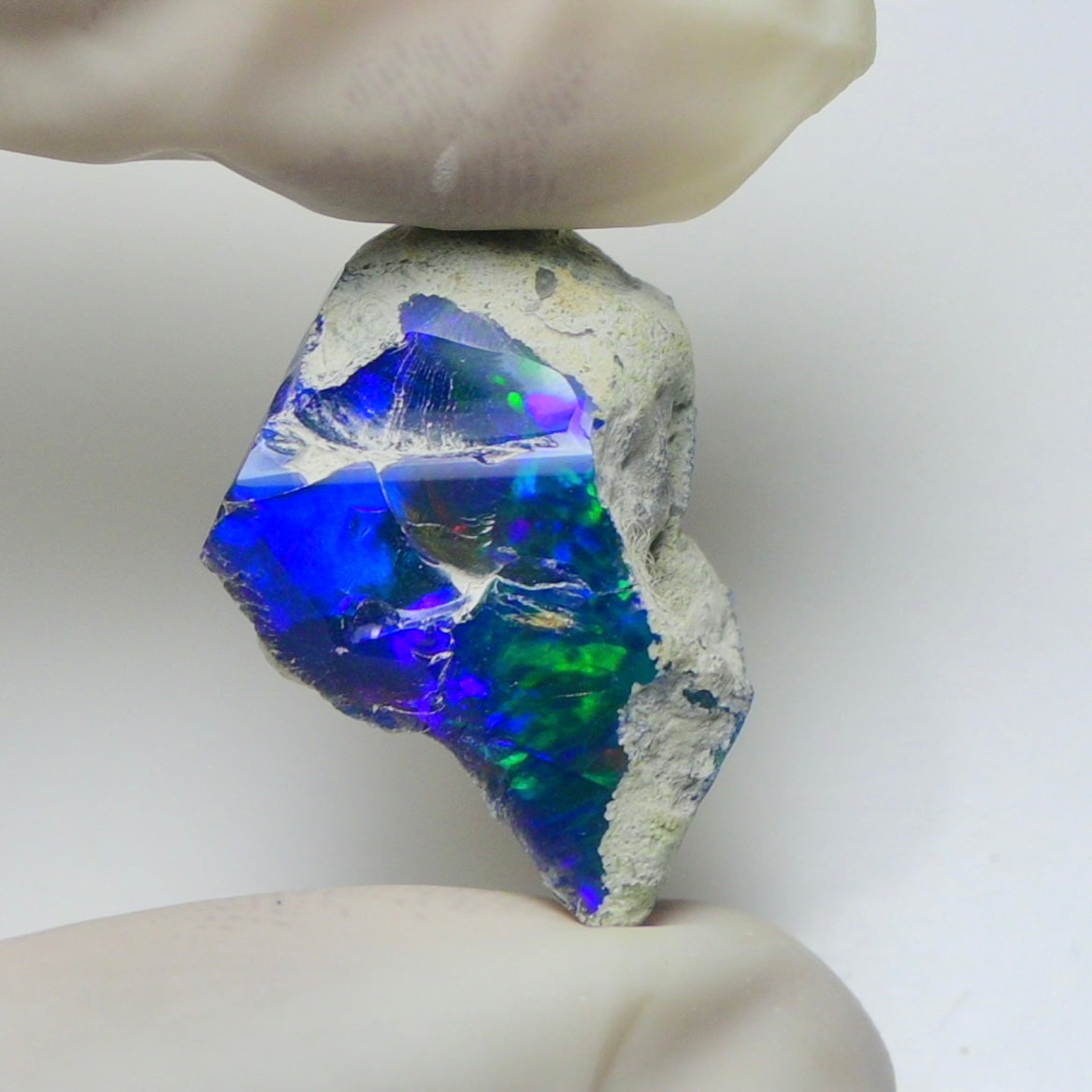 Blue Opal Rough 16.00  Carats | Natural Ethiopian Opal Rough - Ready for Cutting & Jewelry | AAA Grade Opal Raw