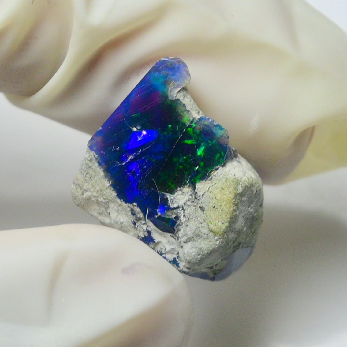 Blue Opal Rough 11.10  Carats | Natural Ethiopian Opal Rough - Ready for Cutting & Jewelry | AAA Grade Opal Raw
