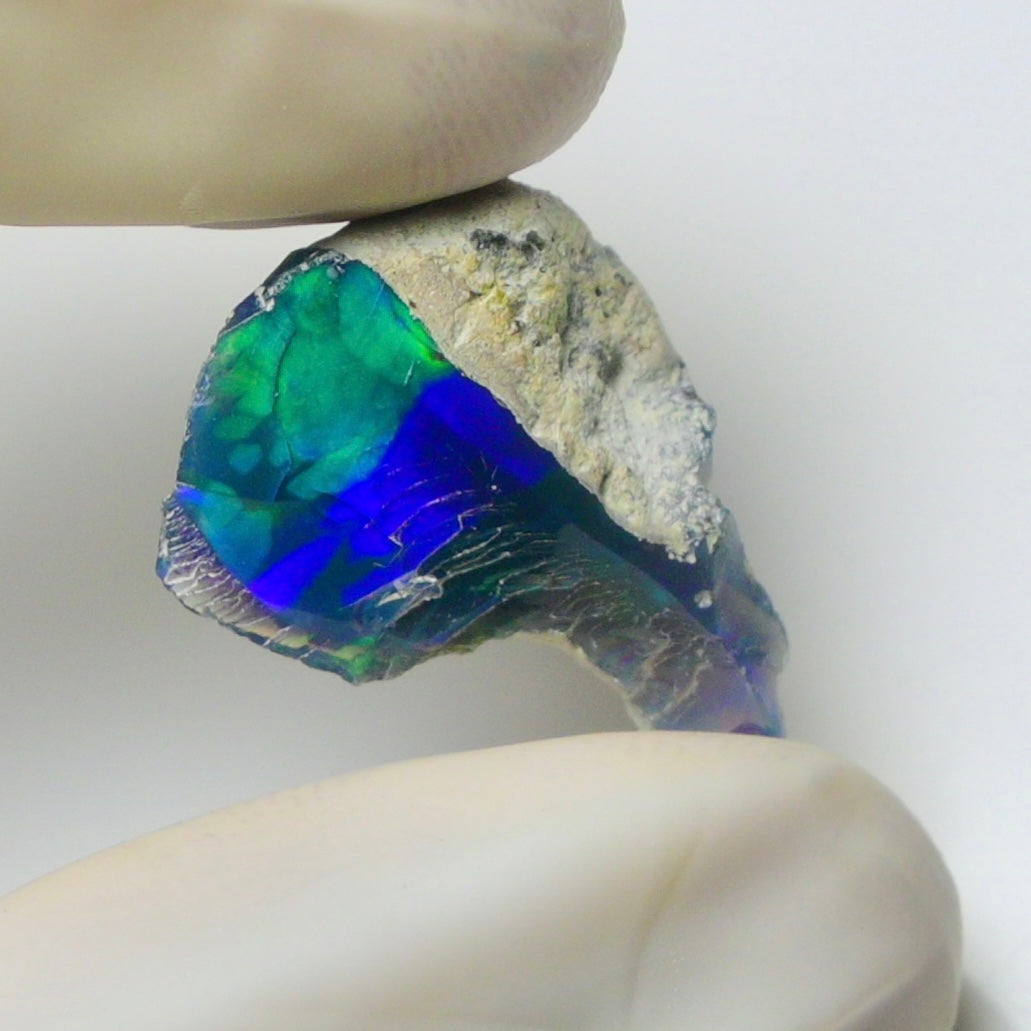 Blue Opal Rough 6.85 Carats | Natural Ethiopian Opal Rough - Ready for Cutting & Jewelry | AAA Grade Opal Raw
