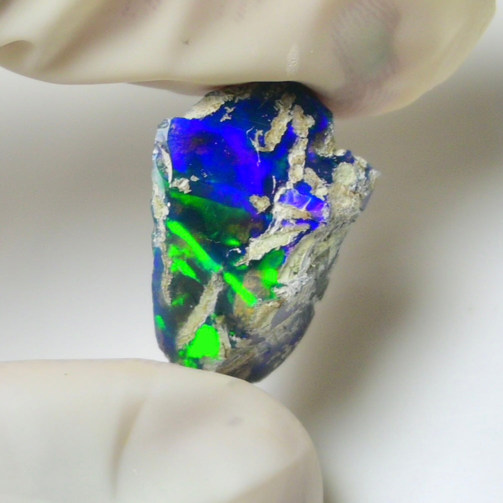 Blue Opal Rough 8.70 Carats | Natural Ethiopian Opal Rough - Ready for Cutting & Jewelry | AAA Grade Opal Raw