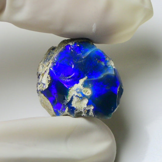 Blue Opal Rough 15.35  Carats | Natural Ethiopian Opal Rough - Ready for Cutting & Jewelry | AAA Grade Opal Raw