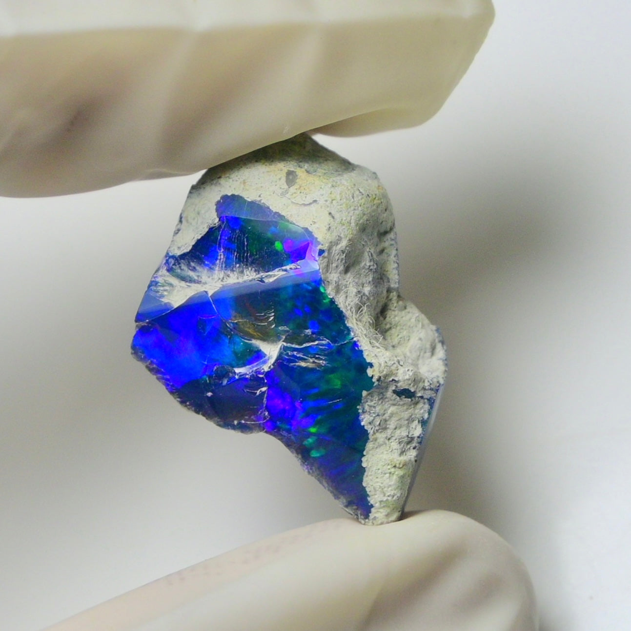 Blue Opal Rough 16.00  Carats | Natural Ethiopian Opal Rough - Ready for Cutting & Jewelry | AAA Grade Opal Raw